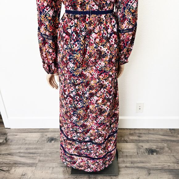 [Modcloth] Ravishing Matters Floral Print Daisy Appliques Maxi Dress Pockets 1X - Picture 7 of 13